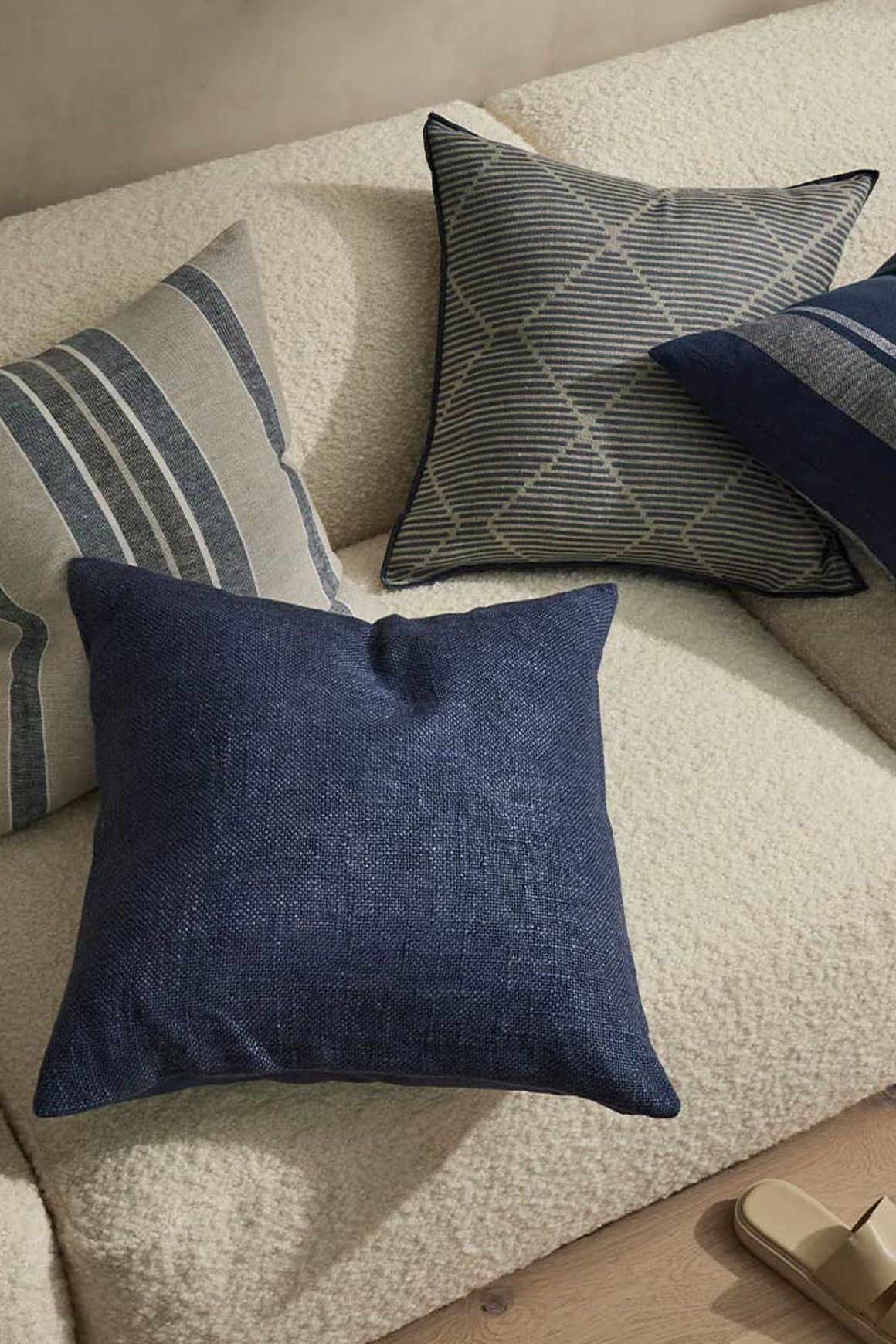 Weave Home Domenica Cushion - Denim | 50 x 50cm
