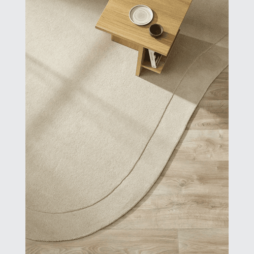 Baya Form 100% Wool Rug - Natural | Curved Form Rug