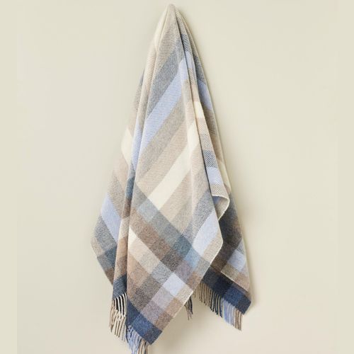 NZ Wool Throw - Woodale - Blue | 100% Pure Wool