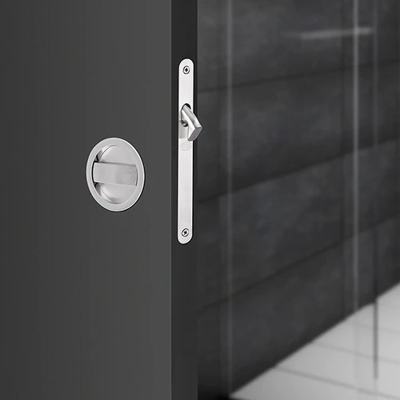 Zanda Visca Flush Pull Kit Privacy Set Brushed Nickel for Sliding Door 8106BN