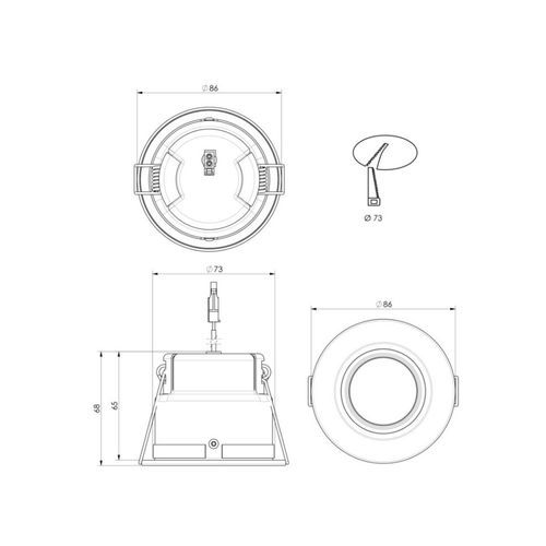 ZELA Fire Rated Tiltz Downlight