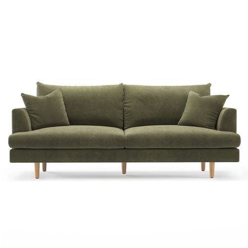 Byron 3 Seater Fabric Sofa | Feather Filled | Wattle Green