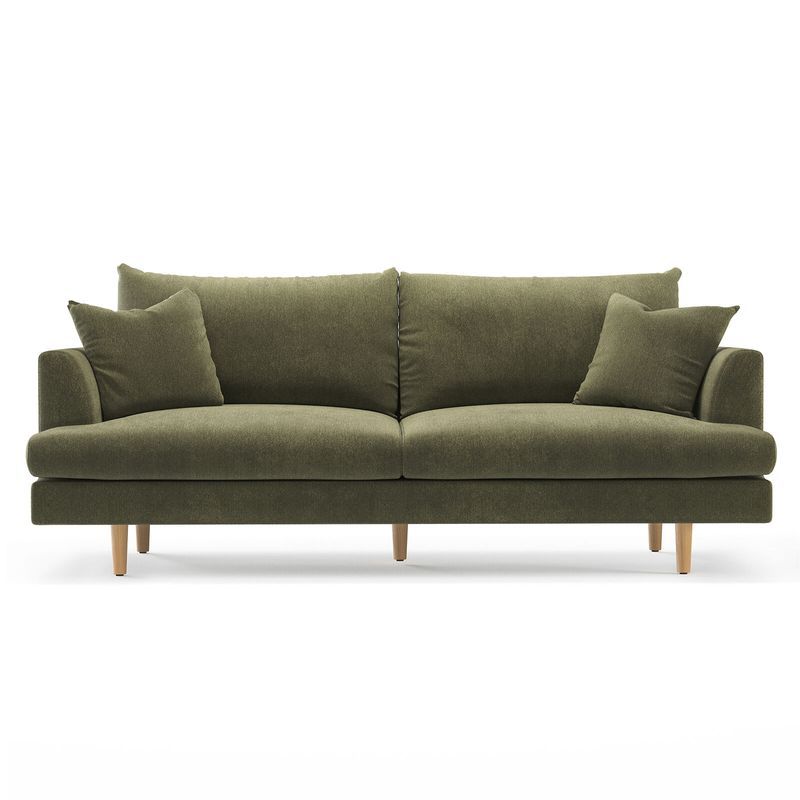 Byron 3 Seater Fabric Sofa | Feather Filled | Wattle Green