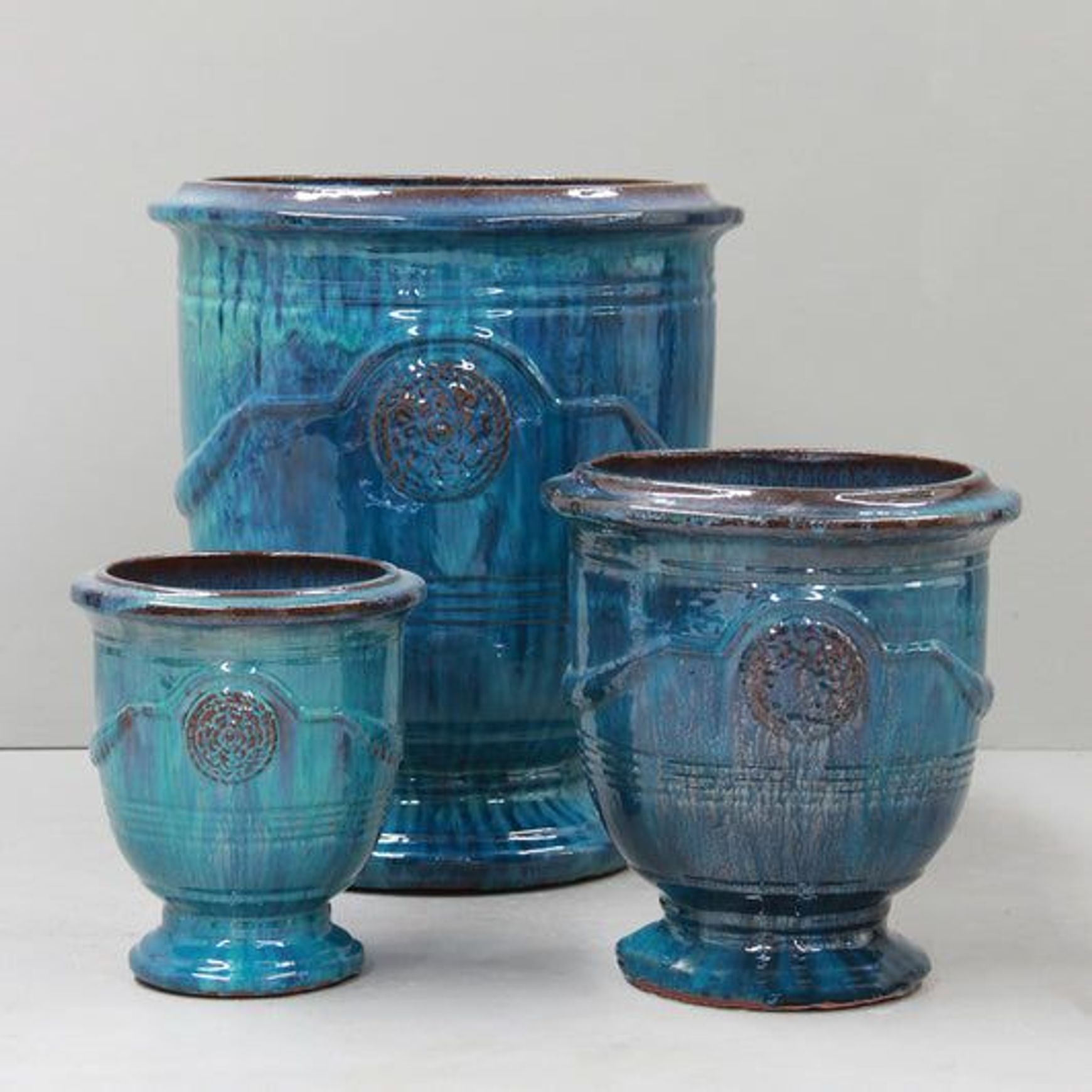Silk Road Fireworks Green French Style Urn