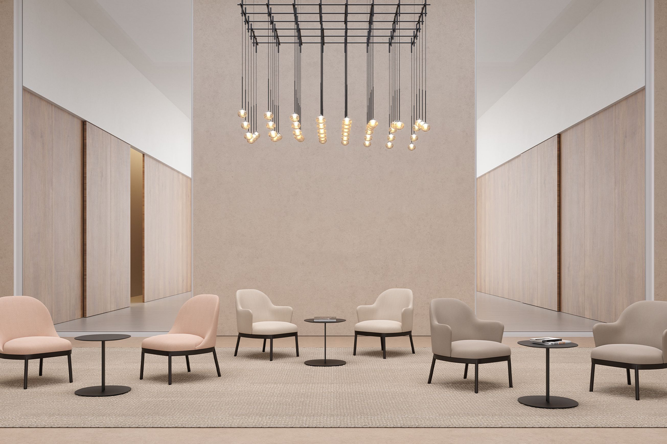 Aleta Lounge Chair - Wooden Base