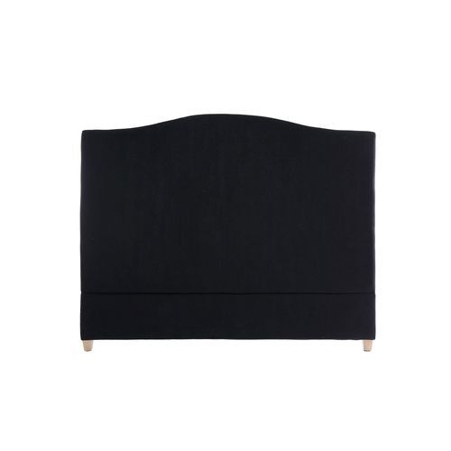 Annabel Linen Headboard In Black - King