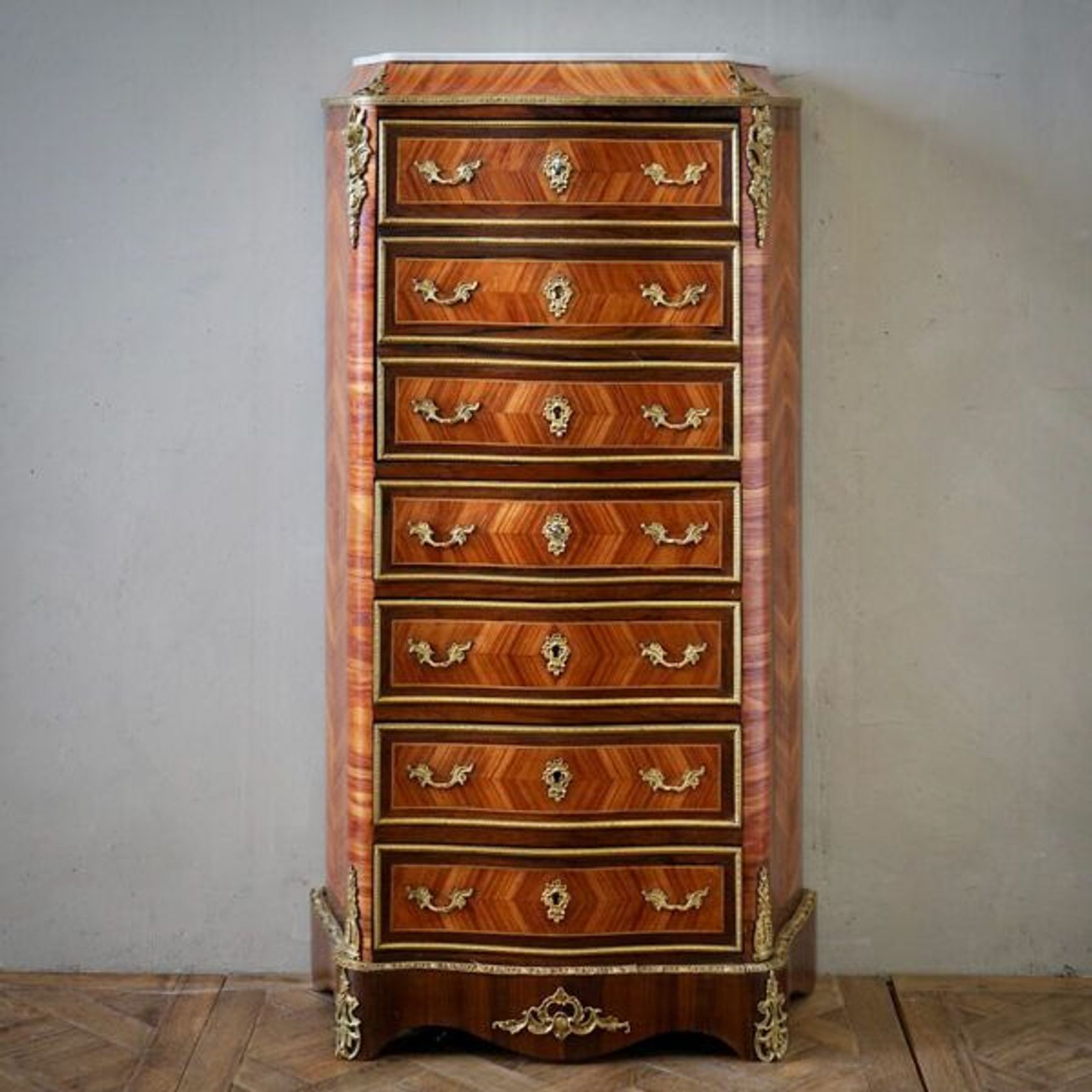 French Regence Marquetry Secretaire