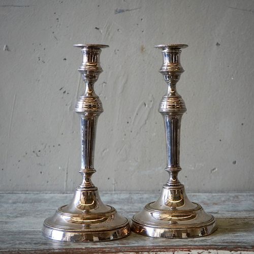 French Silver Candlesticks (Pair)