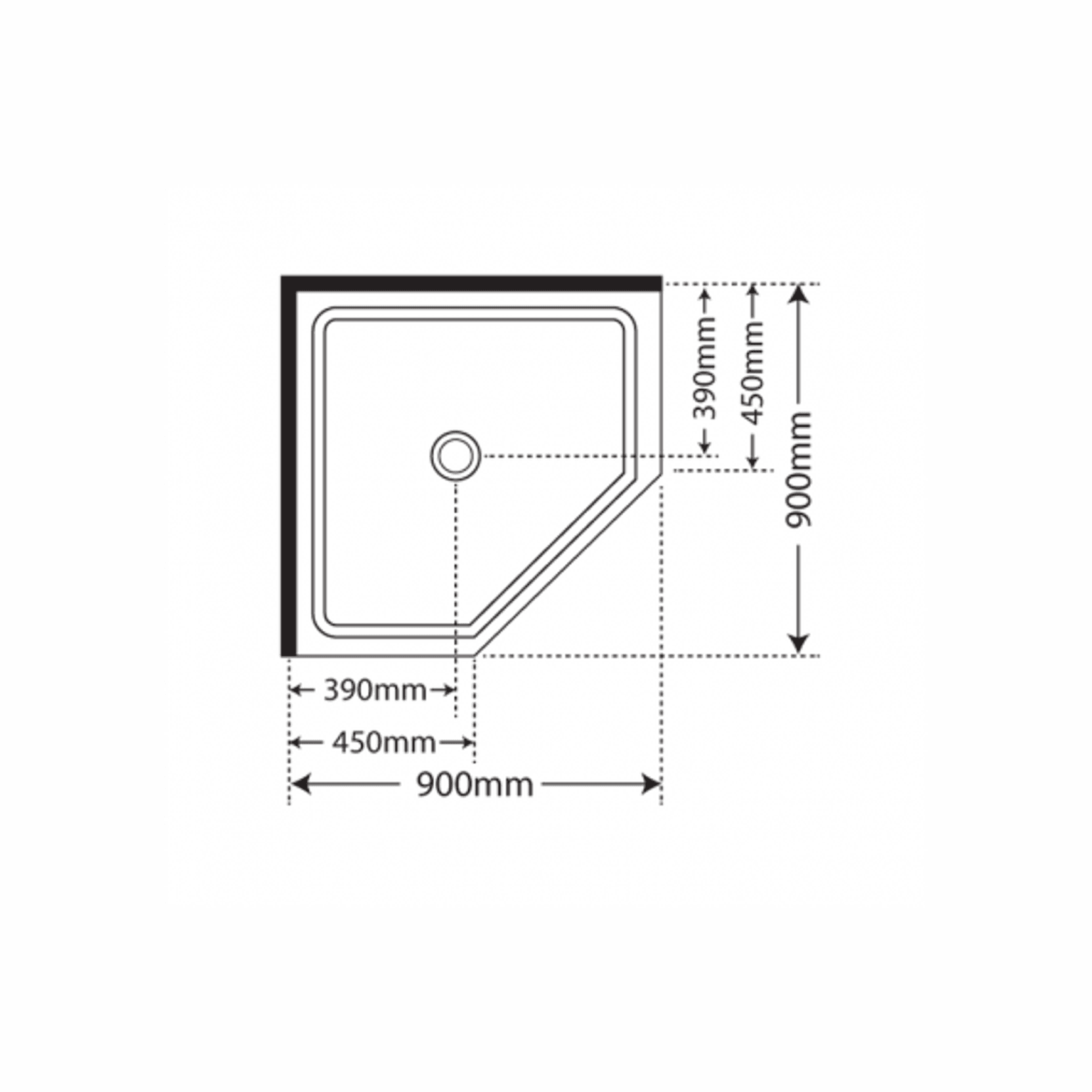 Frameless Pivot Angle 900