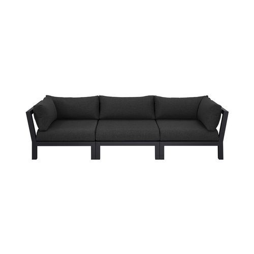 Newport Aluminium Outdoor Armless Sofa Set - 3PCS