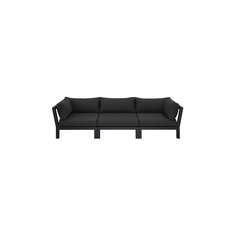 Newport Aluminium Outdoor Armless Sofa Set - 3 Seat