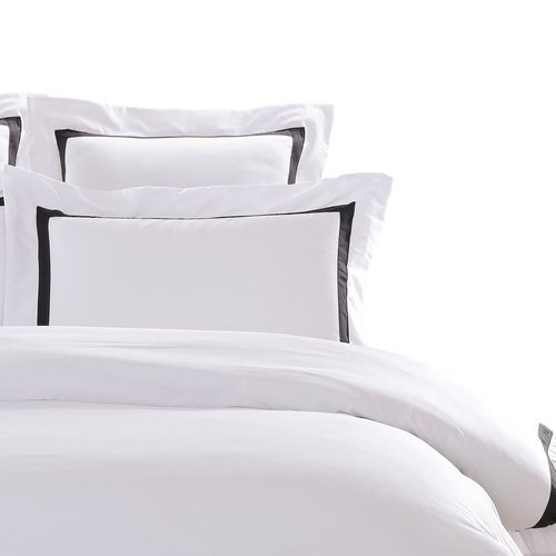 Ava Collection European Pillowcase Set - Black Trim