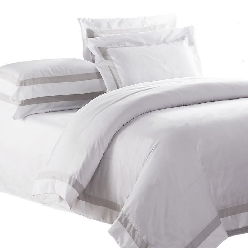 Ava Collection | Quilt Cover Set | Sand Trim - Queen