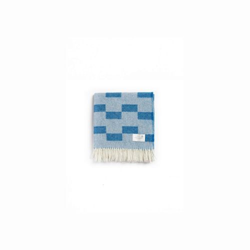 Ruanui Station Lambswool Throw - Backtrap Blue