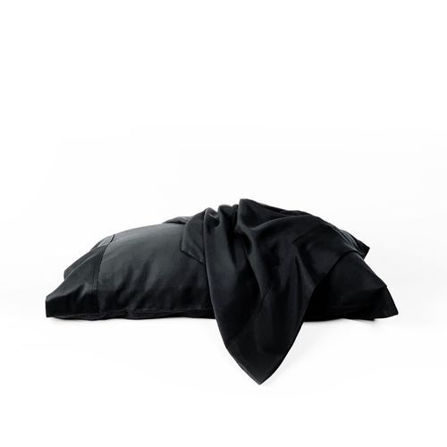 Silky Soft Bamboo Pillowcase Set - Black