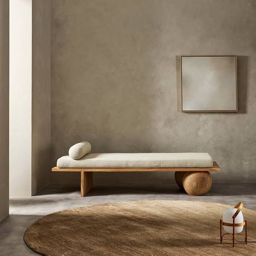 Baya Anchorage Round Floor Rug - Sand Dune