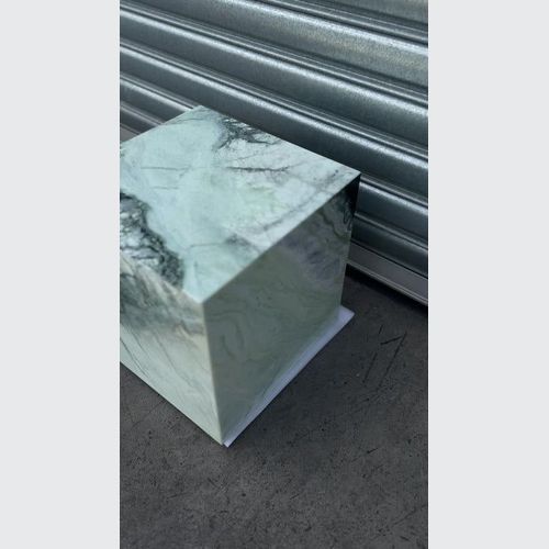 Cube Side Table - Twill Green Marble | Natural Stone Co.