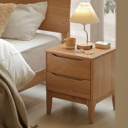 Berlin Natural Solid Oak Bedside Table