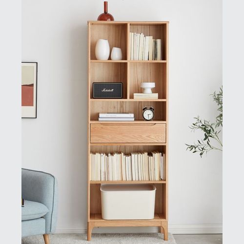Berlin Natural Solid Oak Bookcase