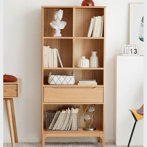 Berlin Natural Solid Oak Bookcase