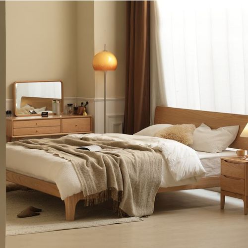 Berlin Natural Solid Oak Bed Frame