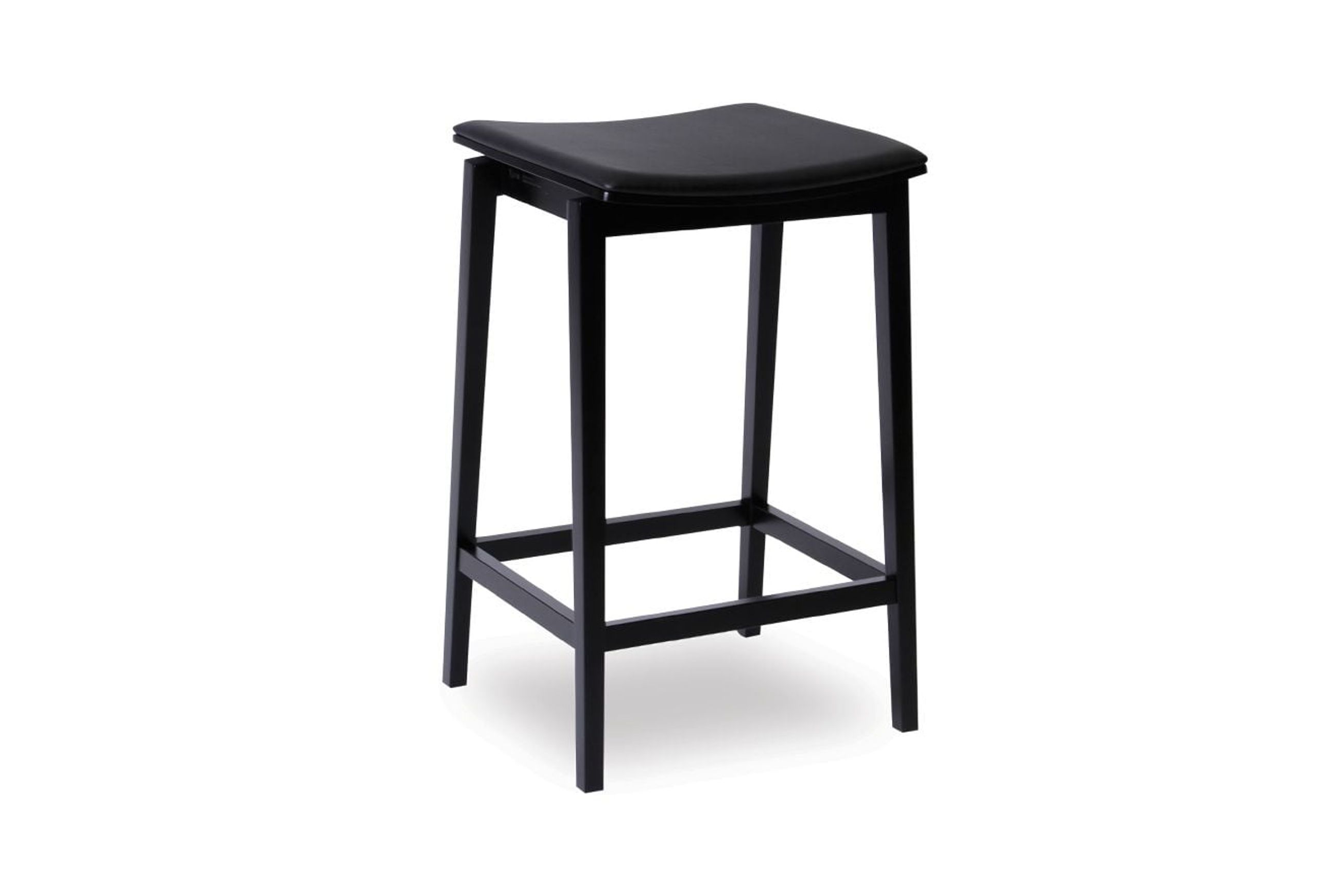 Stockholm Kitchen Stool - Black Stain by TON