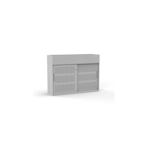 Titan Sliding Door Cabinet with Planter White