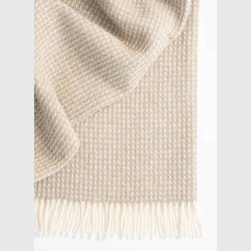 Weave Home Breckon Wool Throw Blanket - Hazel | NZ Made | Waffle