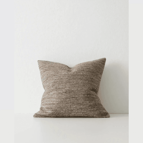 Weave Home Vista Cushion - Natural | Chunky Linen/Wool Blend