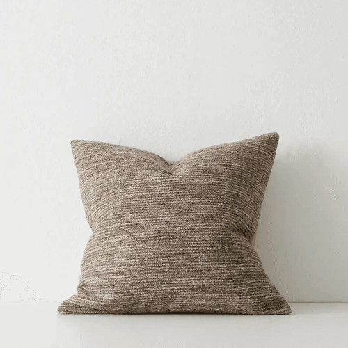 Weave Home Vista Cushion - Natural | Chunky Linen/Wool Blend