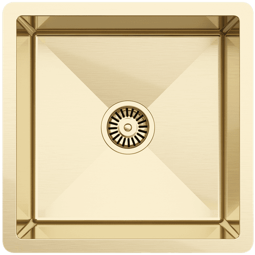 Brushed Brass Gold Nala 450x450 Single Bowl Sink