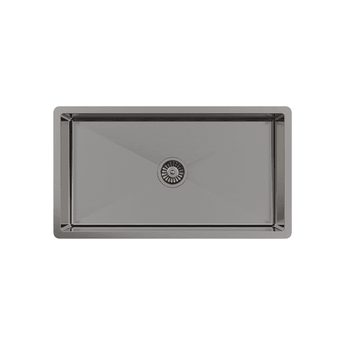 Brushed Gunmetal Marissa 810x450 XLarge Single Bowl Sink Trough