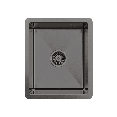 Brushed Gunmetal Maya 380x450 Single Bowl Sink