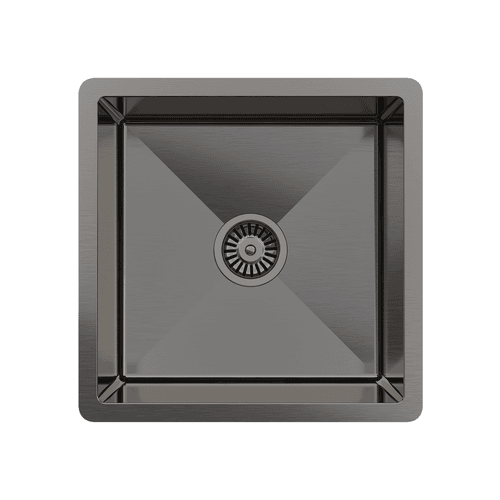 Brushed Gunmetal Nala 450x450 Single Bowl Sink