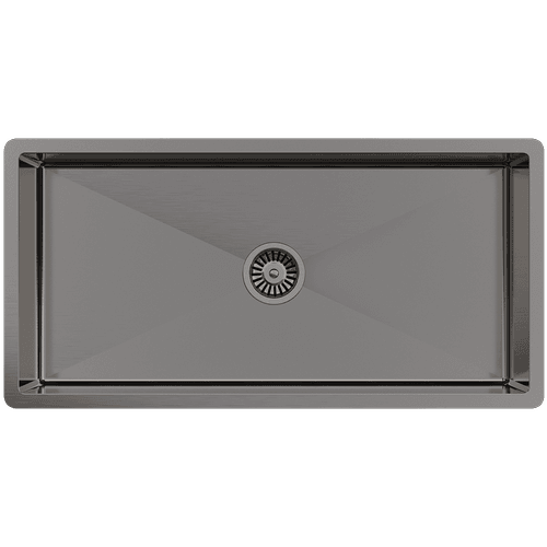 Brushed Gunmetal Seville 900x450 XXLarge Single Bowl Sink