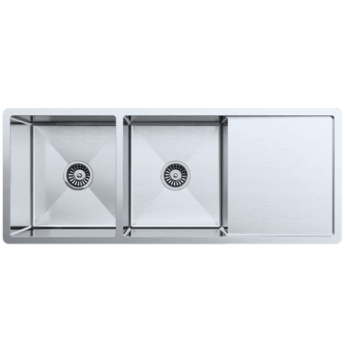 Orlando 1125x450 Double Bowl with Drain Board Sink