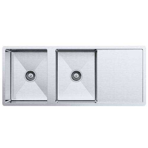 Theo 1200x500 Double Bowl with Drain Board Sink