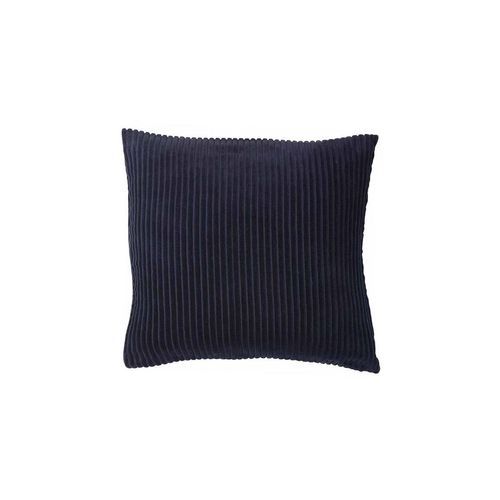 Geant Ribbed Velvet Cushion Navy 60x60