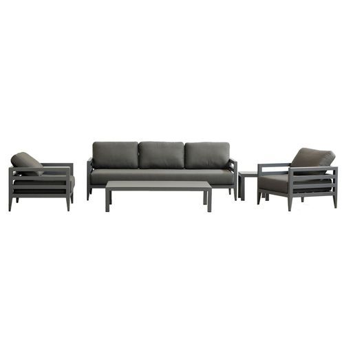 Capri 5pc Lounge Set - Charcoal