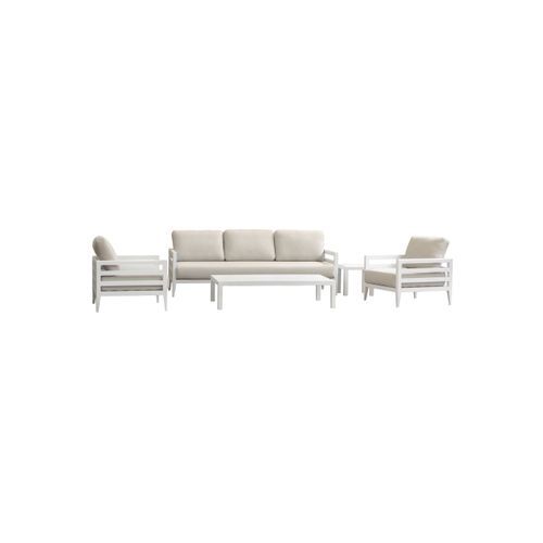Capri 5pc Lounge Set - White