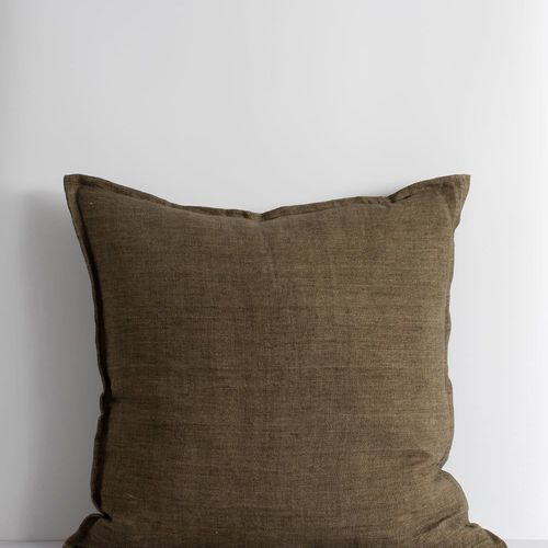 Baya Cassia Handwoven 100% Linen Cushion - Clove | Square