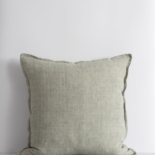 Baya Cassia Handwoven 100% Linen Cushion - Sage | Square