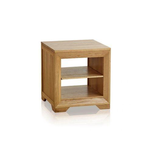 Chamfer Natural Solid Oak Lamp Table