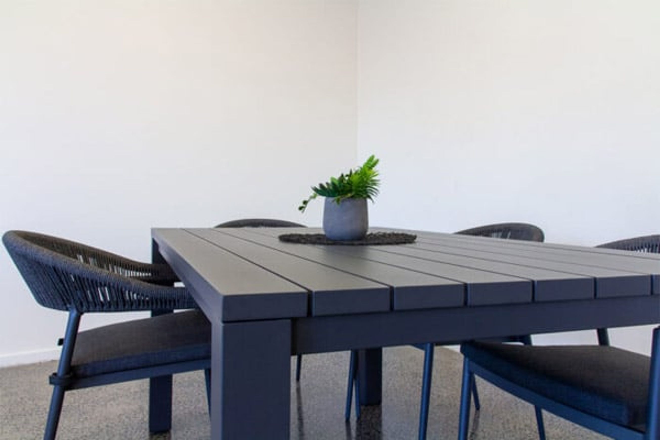 Cove Outdoor Dining Table 280cm | Charcoal