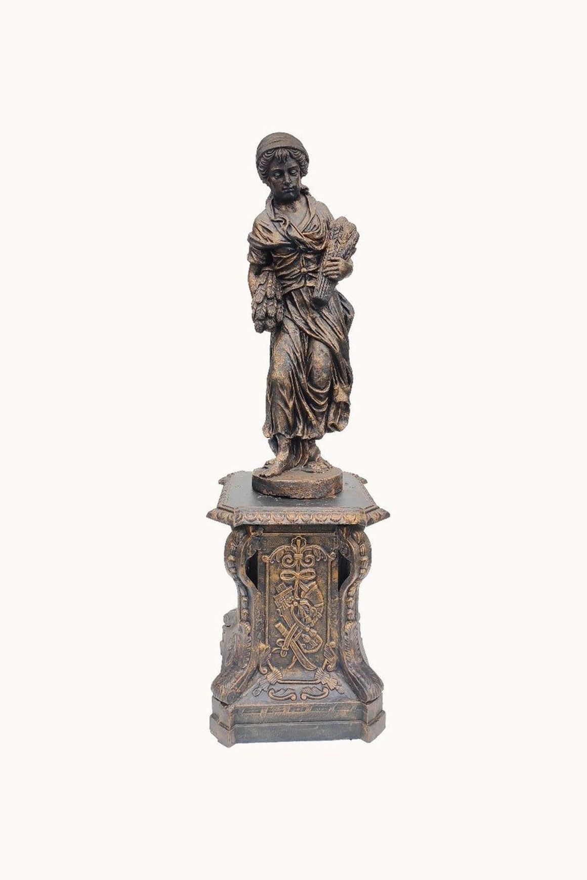 Set of 4 Cast Iron Statues