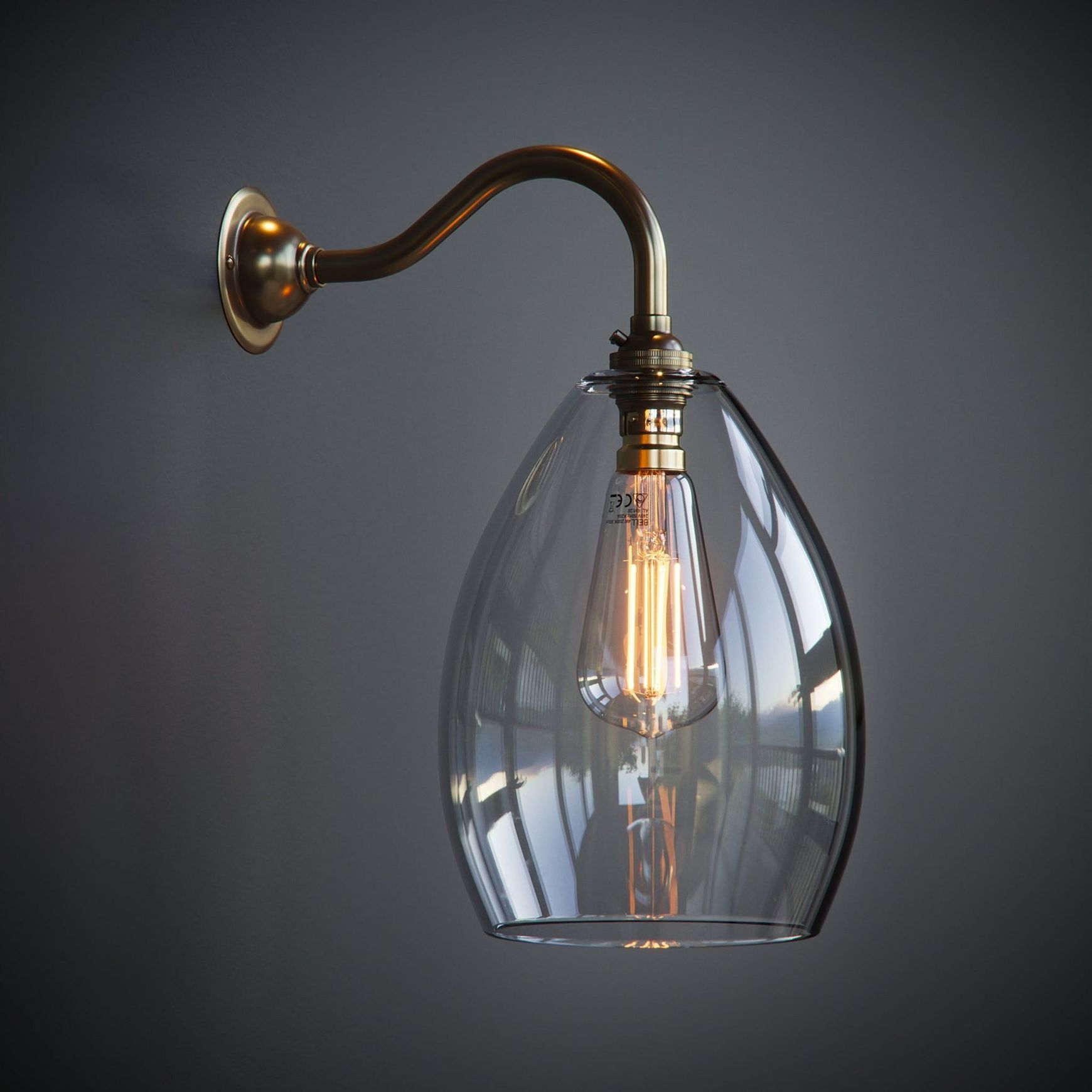 Jules Clear Glass Wall Light
