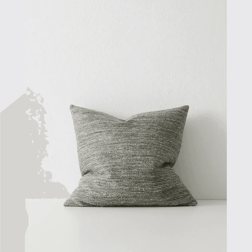 Weave Home Vista Cushion - Mineral | Chunky Linen/Wool Blend
