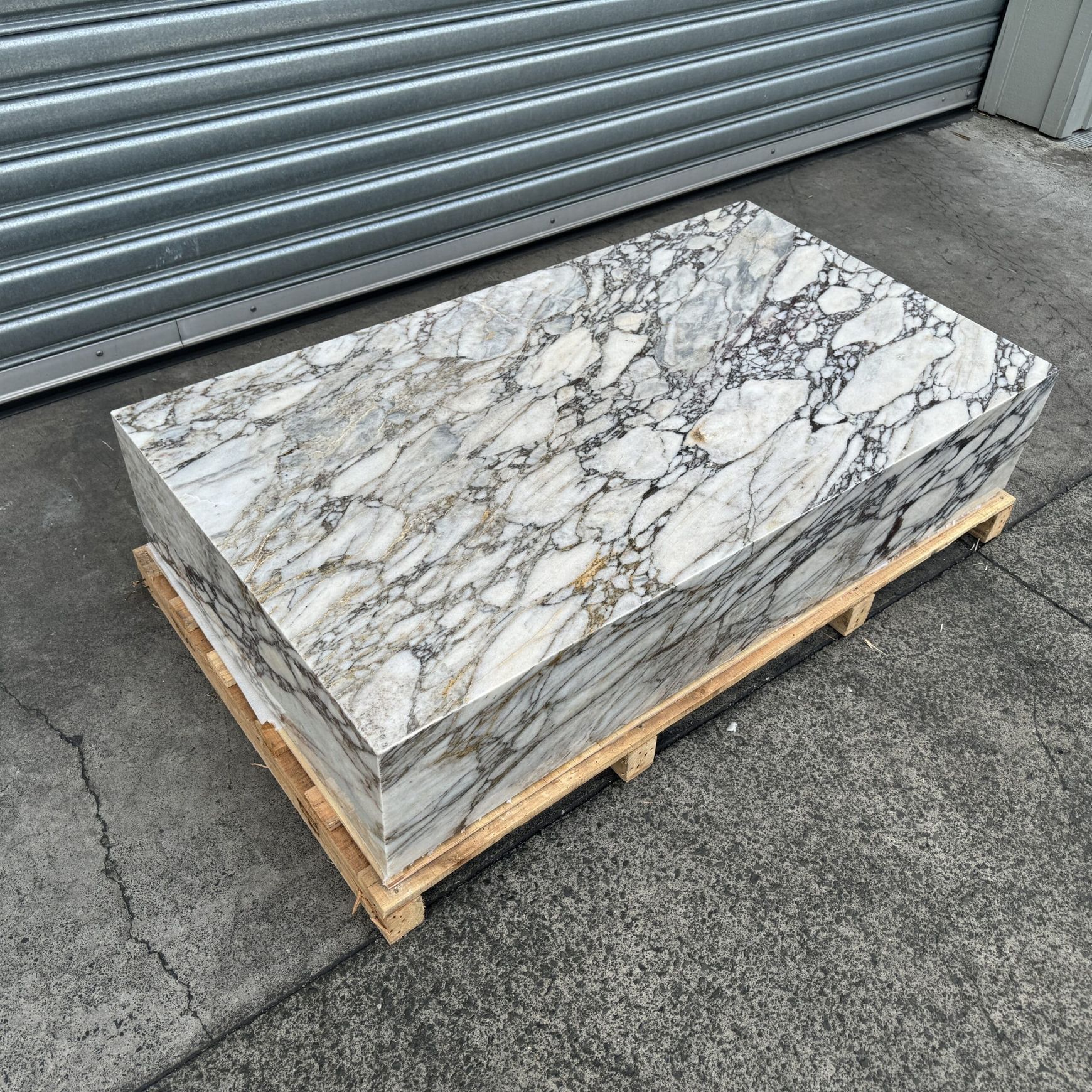 Block Coffee Table-Viola Calacatta Marble | Natural Stone Co.