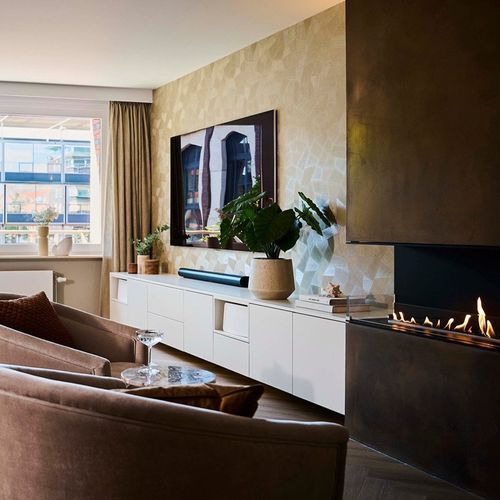 Decoflame Montreal Room Divider Net Zero Fireplace