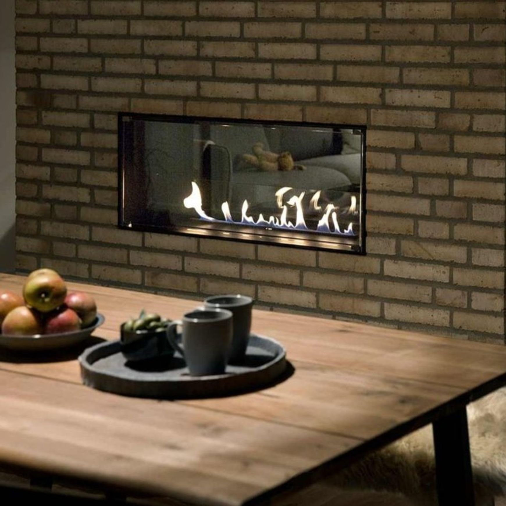 Decoflame Montreal See-Through BEV Net Zero Fireplace